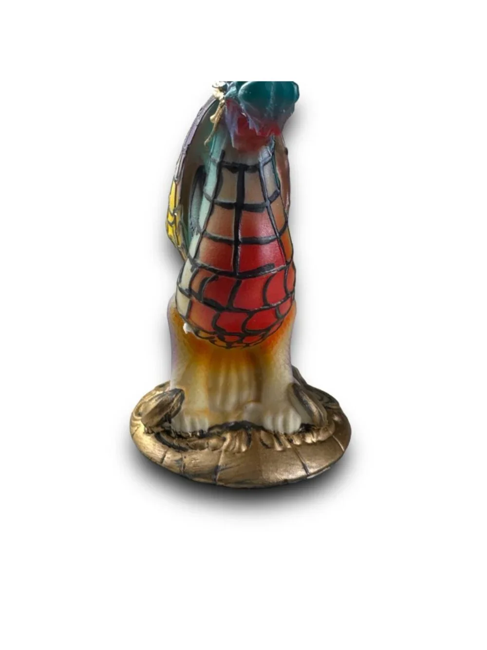 Hand-Painted Multicolor Dragon Lamp Figurine - 10